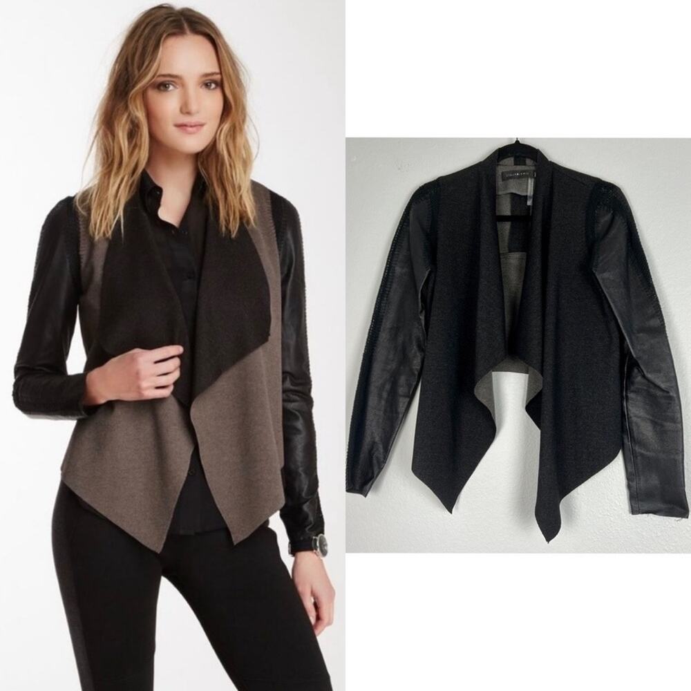 Stella & Jamie | 100% Genuine Leather Whimsigoth Boho Black Gray Jacket S